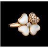 Image 1 : Van Cleef & Arpels 0.59 ctw Diamond and Mother of Pearl Ring