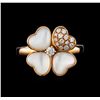 Image 2 : Van Cleef & Arpels 0.59 ctw Diamond and Mother of Pearl Ring