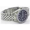 Image 4 : Rolex Stainless Steel Black Diamond DateJust Men's Watch