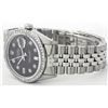 Image 9 : Rolex Stainless Steel Black Diamond DateJust Men's Watch