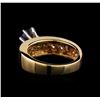 Image 3 : 1.18 ctw Sapphire and Diamond Ring - 14KT Yellow Gold