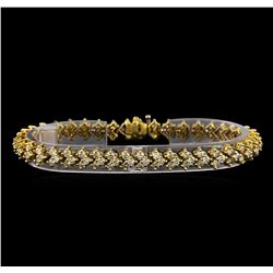 7.12 ctw Diamond Bracelet - 14KT Yellow Gold