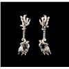 Image 1 : 1.85 ctw Sapphire and Diamond Jewelry Suite - 14-18KT White Gold