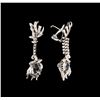 Image 2 : 1.85 ctw Sapphire and Diamond Jewelry Suite - 14-18KT White Gold