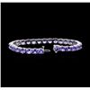 Image 3 : 17.78 ctw Tanzanite Bracelet - 14KT White Gold