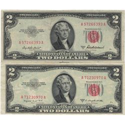 1953 $2 AU Uncirculated Certificate Currency Lot of 2