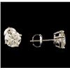 Image 2 : 2.08 ctw Diamond Stud Earrings - 14KT White Gold