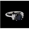 Image 1 : 2.30 ctw Sapphire and Diamond Ring - 18KT White Gold