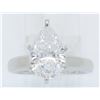 Image 1 : EGL Certified 3.02 ctw Diamond Solitaire Ring - 14K White Gold