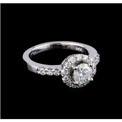 1.05 ctw Diamond Ring - 14KT White Gold