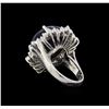 Image 4 : 19.53 ctw Blue Star Sapphire and Diamond Ring - 14KT White Gold