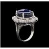 Image 5 : 19.53 ctw Blue Star Sapphire and Diamond Ring - 14KT White Gold