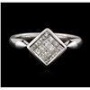 Image 2 : 14KT White Gold 0.60 ctw Diamond Ring