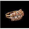 Image 1 : 3.40 ctw Morganite and Diamond Ring - 18KT Rose Gold