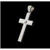 Image 2 : 8.19 ctw Diamond Cross Pendant - 14KT White Gold