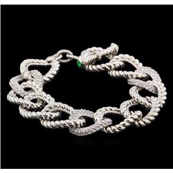 Judith Ripka Cubic Zirconia Toggle Bracelet - Sterling Silver