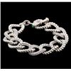 Image 1 : Judith Ripka Cubic Zirconia Toggle Bracelet - Sterling Silver