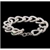 Image 2 : Judith Ripka Cubic Zirconia Toggle Bracelet - Sterling Silver