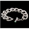 Image 3 : Judith Ripka Cubic Zirconia Toggle Bracelet - Sterling Silver