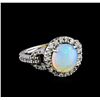 Image 1 : 2.17 ctw Opal and Diamond Ring - 14KT White Gold