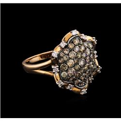 1.32 ctw Brown Diamond Ring - 14KT Rose Gold