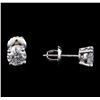 Image 2 : 1.20 ctw Diamond Stud Earrings - 14KT White Gold