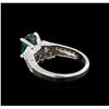Image 3 : GIA Cert 2.16 ctw Alexandrite and Diamond Ring - 18KT White Gold