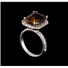 Image 4 : 4.87 ctw Ametrine and Diamond Ring - 14KT White Gold