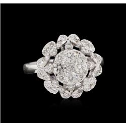 14KT White Gold 0.84 ctw Diamond Ring