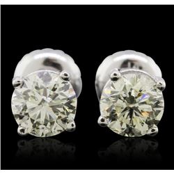 14KT White Gold 1.02 ctw Diamond Solitaire Earrings