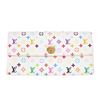 Image 1 : Louis Vuitton White Leather Multi Color Monogram Wallet