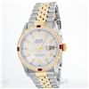 Image 1 : Rolex 14KT Two-Tone Ruby And Diamond DateJust Men's Watch