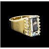 Image 1 : 2.49 ctw Aquamarine and Diamond Ring - 14KT Yellow Gold