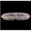 Image 2 : 2.98 ctw Diamond Bracelet - 14KT Tri Color Gold