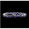 Image 2 : 15.86 ctw Sapphire and Diamond Bracelet - 14KT White Gold