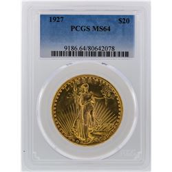 1927 PCGS MS64 $20 St. Gaudens Double Eagle Gold Coin