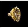 Image 1 : 9.90 ctw Smoky Quartz and Seed Pearl Ring - 14KT Yellow Gold