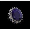 Image 1 : 47.31 ctw Blue Sapphire Ring - 14KT White Gold