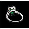 Image 3 : 2.16 ctw Emerald and Diamond Ring - 14KT White Gold