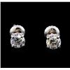 Image 1 : 1.05 ctw Diamond Stud Earrings - 14KT White Gold