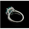 Image 3 : 5.12 ctw Apatite and Diamond Ring - 14KT White Gold