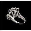 Image 3 : 8.99 ctw Blue Star Sapphire and Diamond Ring - 18KT White Gold