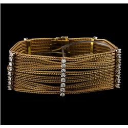2.60 ctw Diamond Bracelet - 14KT Yellow and White Gold