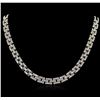 Image 2 : 18KT White Gold 0.72 ctw Diamond Necklace