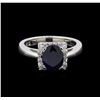 Image 2 : 1.73 ctw Sapphire and Diamond Ring - Platinum