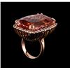 Image 4 : GIA Cert 44.21 ctw Morganite and Diamond Ring - 14KT Rose Gold