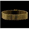 Image 1 : Link-Style Bracelet - 18KT Yellow Gold