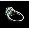 Image 3 : 2.81 ctw Apatite and Diamond Ring - 14KT White Gold