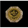 Image 2 : 1.50 ctw Diamond Coin Ring - 18KT Yellow Gold