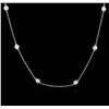 Image 1 : 14KT Yellow Gold 0.99 ctw Diamond Necklace